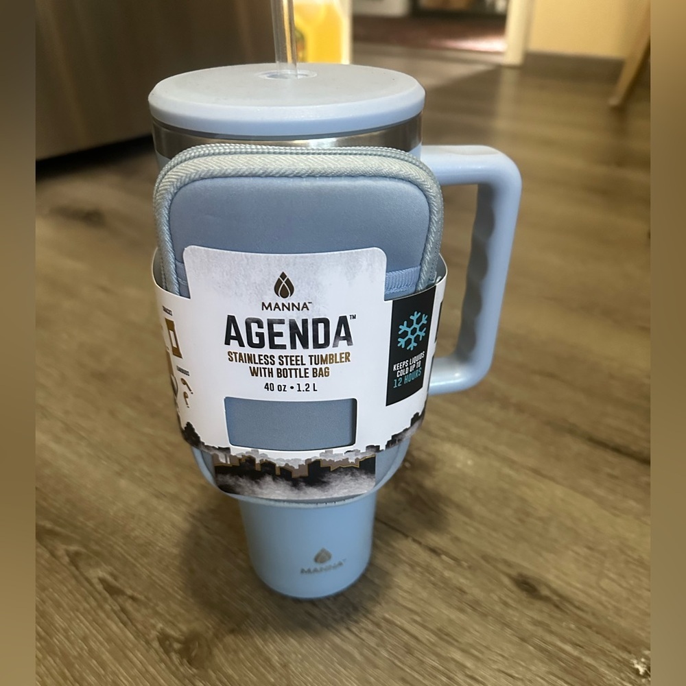 Anna Agenda Light Blue Stainless Steel Tumbler
